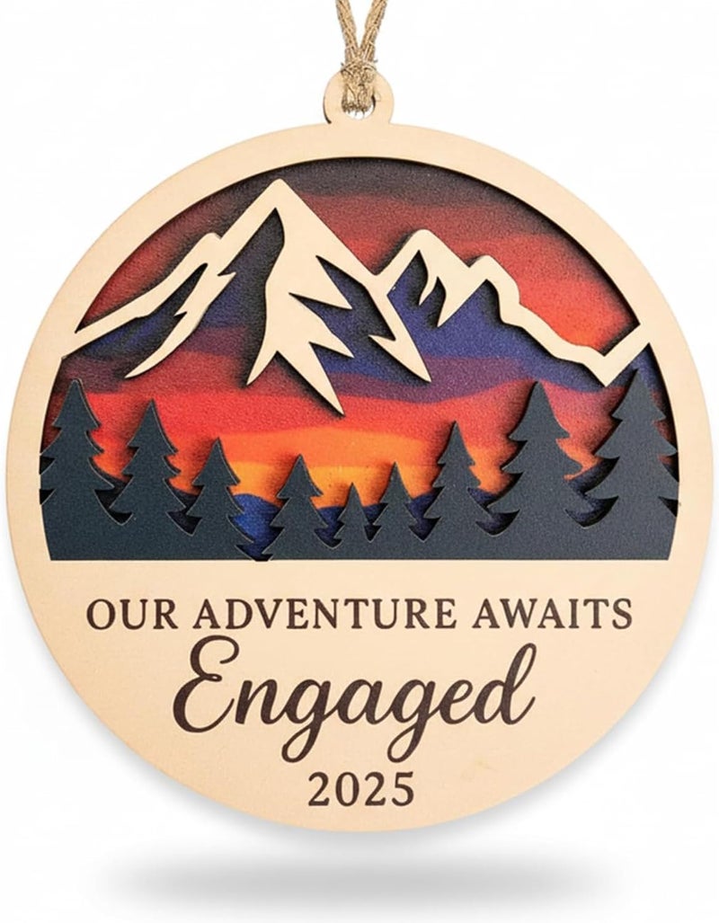 NELXI Engagement Ornament, Christmas Ornaments 2025, Engaged Ornament, Engagement Gifts for Women, Engaged Gifts for Couples, Romantic Keepsake for Fiancé, Love Commitment Gift, Meaningful Relationship - Image 1